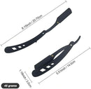 Kit de Barbear Completo com Barbeador e 60 Lâminas Inclusas, Preto