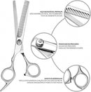 Kit Barbeiro Aço Inox Cabeleireiro Tesouras Navalha Pentes Barbearia Corte Masculino Profissional Barbeiro Cabeleireiro - Linha Premium