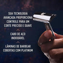 KING C. GILLETTE, Aparelho de Barbear Clássico + 5 Lâminas de barbear com Duplo Fio, aço inoxidável, Barbeador para homens, Cuidado para Barba