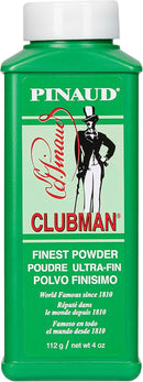 Clubman Pinaud Finest Powder, branco, calmante para a pele, 113 g