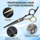 AULikY Kit De Tesouras De Corte De Cabelo, 15 Peças, Tesouras Profissionais De Aço Inoxidável Para Cabeleireiro, Tesouras De Desbaste Para Barbeiro/Salão/Casa/Homem/Homens/Mulheres/Crianças/Adultos